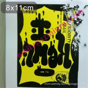 Custom Eggshell Stickers On Yellow Destructible Label Papers,yellow 8x11cm Eggshell Labels For Artist&amp;graffiti Writer 